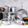 All-Clad - 10 PC G5 Graphite Core 5-ply Stainless Steel Cookware Set