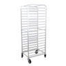 Omcan - Aluminum Curved Top Knock Down Bun Pan Rack w/ 18 Slides & 3" Spacing - 27054
