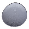 Creations - 10 1/8 In X 9 5/8 In X 1 1/8 In Gray Scape Glass Round Platter (12 Per Case) - 6513G379