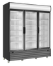 EFI Sales - 68" Black Refrigerator w/ 3 Glass Doors - C3-68GD