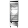 EFI Sales - 27" Stainless Steel Freezer w/ 1 Left-Hand Glass Door - F1-27GDSVC-L