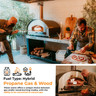 Fontana - Firenze Grey Hybrid Propane & Wood Oven - FTFIR-H-A