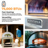 Fontana - Roma Grey Hybrid Propane & Wood Oven - FTROM-H-A