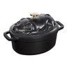 Staub - .95 L (1 QT) Black Specialty Pig Cocotte
