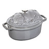 Staub - .95 L (1 QT) Grey Specialty Pig Cocotte