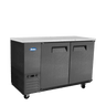 Atosa - 48" Black Shallow Depth Back Bar Cooler w/ 2 Solid Doors - SBB48GRAUS2