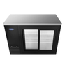 Atosa - 48" Black Shallow Depth Back Bar Cooler w/ 2 Sliding Glass Doors - SBB48SGGRAUS2