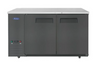 Atosa - 59" Black Shallow Depth Back Bar Cooler w/ 2 Solid Doors - SBB59GRAUS2