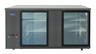 Atosa - 69" Black Shallow Depth Back Bar Cooler w/ 2 Glass Doors - SBB69GGRAUS2