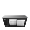 Atosa - 69" Black Shallow Depth Back Bar Cooler w/ 2 Sliding Glass Doors - SBB69SGGRAUS2