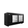 Atosa - 69" Black Shallow Depth Back Bar Cooler w/ 2 Sliding Glass Doors - SBB69SGGRAUS2