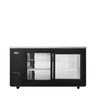 Atosa - 69" Black Shallow Depth Back Bar Cooler w/ 2 Sliding Glass Doors - SBB69SGGRAUS2