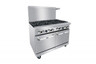 Atosa - 48" Liquid Propane Range w/ 8 Open Burners & 2 Ovens - AGR-8B