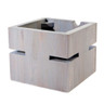 D.W. Haber - Fusion 6" x 6" x 6" Grey Teak Square Riser - DWFB66WDGW