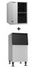 Hoshizaki - 556 lb 22" Air Cooled Crescent Cube Ice Machine With 300 lb Storage Bin - KM-520MAJ+B-300SF