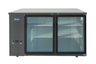 Atosa - 59" Black Shallow Depth Back Bar Cooler w/ 2 Glass Doors - SBB59GGRAUS2