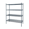Atosa - 18" x 60" x 74" Slate Grey 4 Shelf Epoxy Coated Shelving Kit - MWSSE186074
