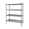 Atosa - 18" x 72" x 74" Slate Grey 4 Shelf Epoxy Coated Shelving Kit - MWSSE187274