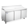 Omcan - Aurora 70" Mega Refrigerated Prep Table w/ 3 Doors - 59130