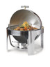 Vollrath - 6 Qt Retractable Dome Cover Chafer w/ Brass Trim - 46265