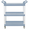 Vollrath - Three Shelf Multi-Purpose Blue/Grey Plastic Cart - 97005