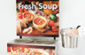 Vollrath - Two-Well Soup Merchandiser w/ Country Kitchen Graphics, Canopy & Menu Board - 7203203