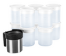 Pacojet - Set of 10 Transparent Beakers + 1 Chrome Protective Outer Beaker - 46701