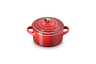 Le Creuset - .25L Cherry Mini Round Cocotte With Gold Heart Knob