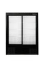 Habco - 47" Slimline Black Refrigerator w/ 2 Sliding Glass Doors - ESM14SL60HC