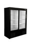 Habco - 47" Slimline Black Refrigerator w/ 2 Sliding Glass Doors - ESM14SL60HC