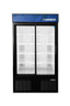 Habco - 47.5" Black Refrigerator w/ 2 Sliding Glass Doors - ESM42HC