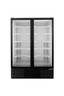 Habco - 54" Black Refrigerator w/ 2 Swing Glass Doors - ESM49HCTD