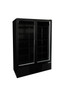 Habco - 54" Black Refrigerator w/ 2 Swing Glass Doors & Black Interior - ESM49HCBATD