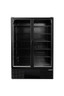 Habco - 54" Black Refrigerator w/ 2 Swing Glass Doors & Black Interior - ESM49HCBATD