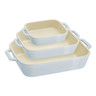 Staub - Macaron Light Blue 3 Pc Ceramic Rectangular Baking Dish Set - 1025100