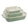 Staub - Eucalyptus 3 Pc Ceramic Rectangular Baking Dish Set - 1022771