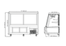 Omcan - 71" Square Stainless Steel Refrigerated Deli Case - 50107