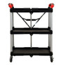 Omcan - Small Black Folding Dining Cart - 47108