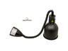 Omcan - 30" to 80" Black Ceiling Mounted Heat Lamp w/ Retractable Cord - 47874