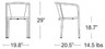 BUM - Adico Set of 4 White Arm Chairs - A-ADC-508-1310