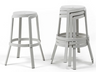 Nardi - Stack Set of 4 Gesso Maxi Bar Stools - B-NAR-40358.29