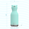 Asobu - Cat 16 OZ Bestie Animal Double Wall Stainless Steel Bottle