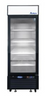 Atosa - 27" Bottom Mount 1 Glass Door Black Freezer w/ Left Hinge - MCF8720GRL