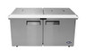 Atosa - 60" Refrigerated Mega Top Sandwich Prep Table With Night Cover - MSF8306GR-NTCV