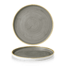 Churchill - Stonecast 11" Peppercorn Grey Walled Plate - 6/Case - SPGSWP281