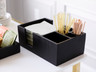 Kenny Mack - 10.25" x 6.5" x 4" Espresso Carved Coffee Break Napkin/Straw Holder - KMK1013ES