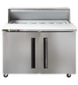Centerline - Traulsen 48" Stainless Steel Mega Top Prep Table w/ 2 Solid Doors - CLPT-4818-SD-LR