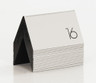 Cal Mil - 5" x 3" Silver/Black #1-25 Double-Sided Table Number Tents - 22625A10