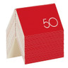 Cal Mil - 5" x 3" Red/White #26-50 Double-Sided Table Number Tents - 22625B1