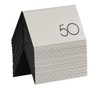Cal Mil - 5" x 3" Silver/Black #26-50 Double-Sided Table Number Tents - 22625B10